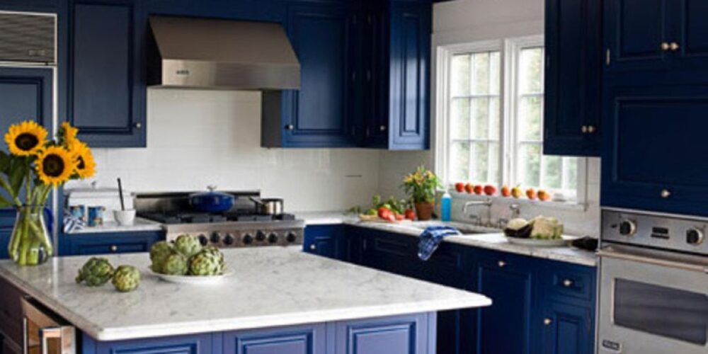 How to Install Blue Kitchen Cabinets