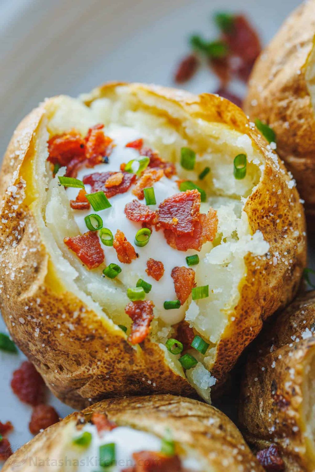 Should I wrap baked potatoes in foil