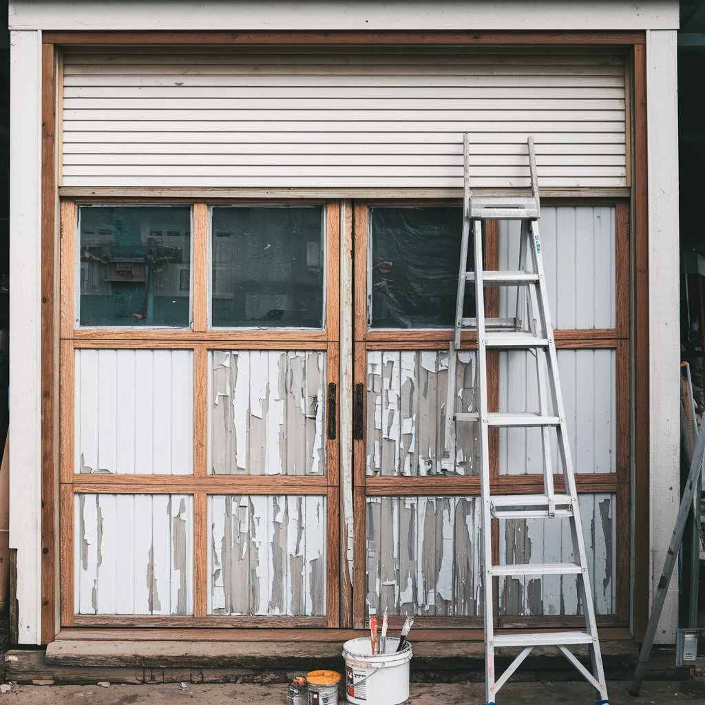 Choosing the Right Materials for painting garage door

Before you start, gather all the necessary materials. Here’s what you’ll need:

Primer: Opt for an oil-based primer designed for aluminum surfaces.
Paint: Choose a high-quality exterior paint, preferably 100% acrylic latex.
Brushes and Rollers: Use a combination of brushes for edges and rollers for larger areas.
Sandpaper: Get both 120-grit and 220-grit sandpaper.
Cleaning Supplies: Mild detergent, a soft-bristled brush, and a garden hose or pressure washer.
Painter’s Tape: To protect areas you don’t want to paint.
Drop Cloths: To cover the ground and nearby surfaces.