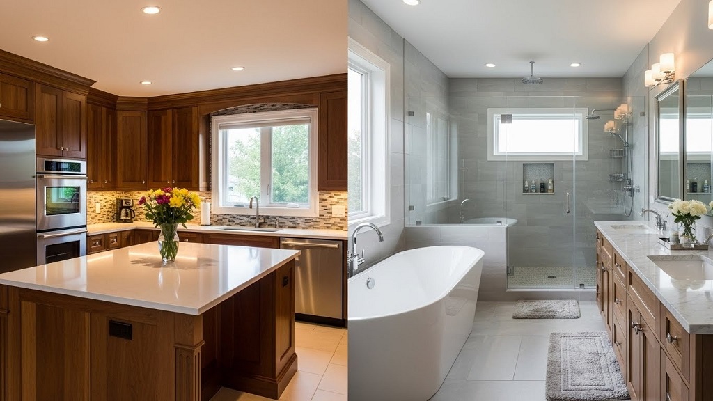 Should I hire separate contractors for kitchen and bathroom projects